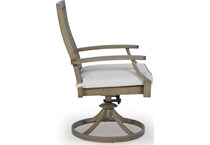 rainier ranch brown beige swivel chair   