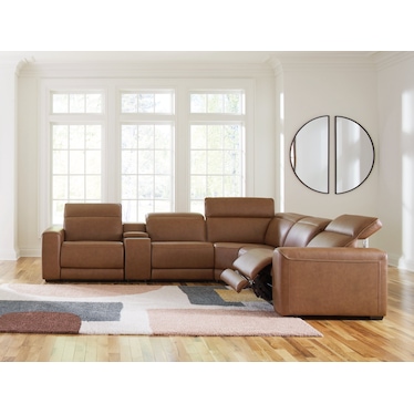 RALLY-UP 6-PC RECLINING SECTIONAL W/ CONSOLE