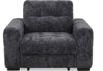 ramsey charcoal power recliner   