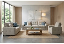 ramsey light grey power recliner   