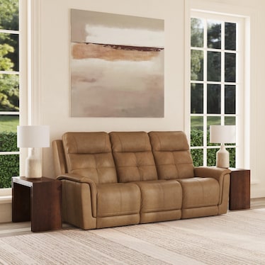 RANDY RECLINING SOFA WITH HEAT AND MASSAGE BY FLEXSTEEL