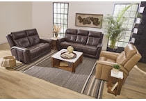 randy brown power leather reclining loveseat   