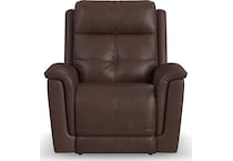 randy chocolate power leather recliner   