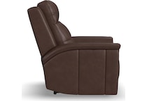 randy chocolate power leather recliner   