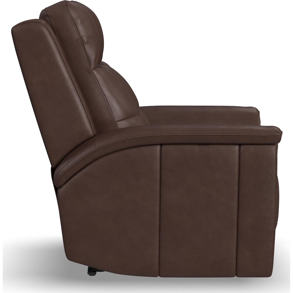 randy chocolate power leather recliner   