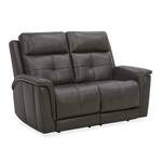 randy chocolate power leather reclining loveseat   