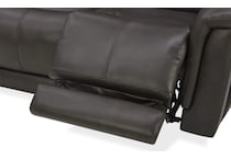randy chocolate power leather reclining loveseat   