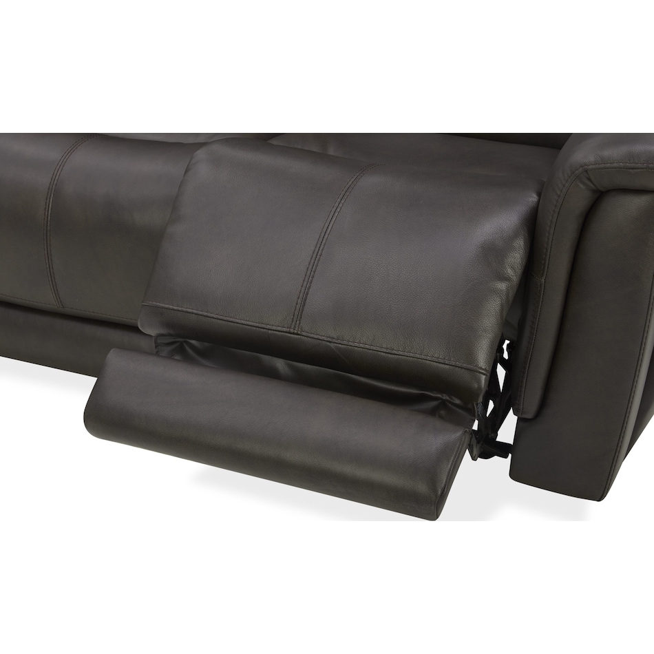randy chocolate power leather reclining loveseat   