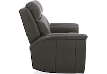 randy chocolate power leather reclining loveseat   