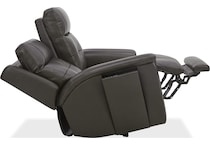 randy chocolate power leather reclining loveseat   