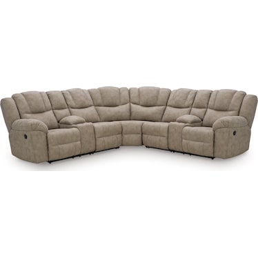 RAVENSWAYE 3-PC SECTIONAL WITH DOUBLE CONSOLE