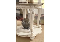 realyn white end table   