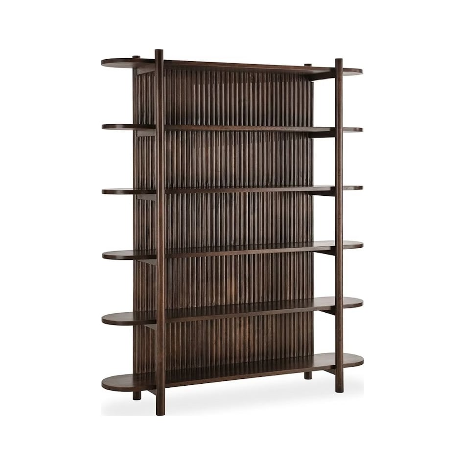 redford chat set bark brown accent bookcase   