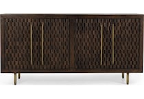 redford chat set bark brown accent cabinet   