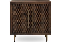 redford chat set bark brown accent cabinet   
