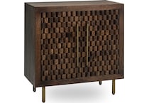 redford chat set bark brown accent cabinet   