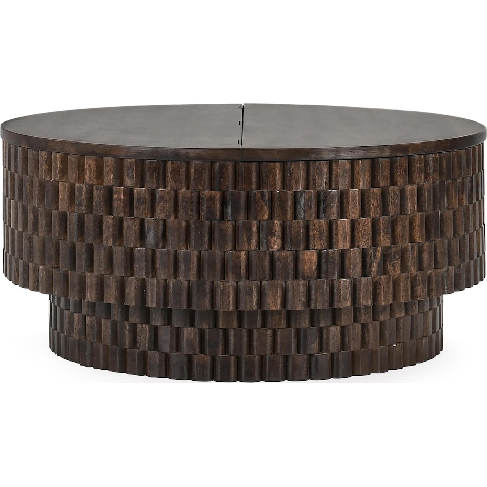 redford chat set bark brown cocktail table   
