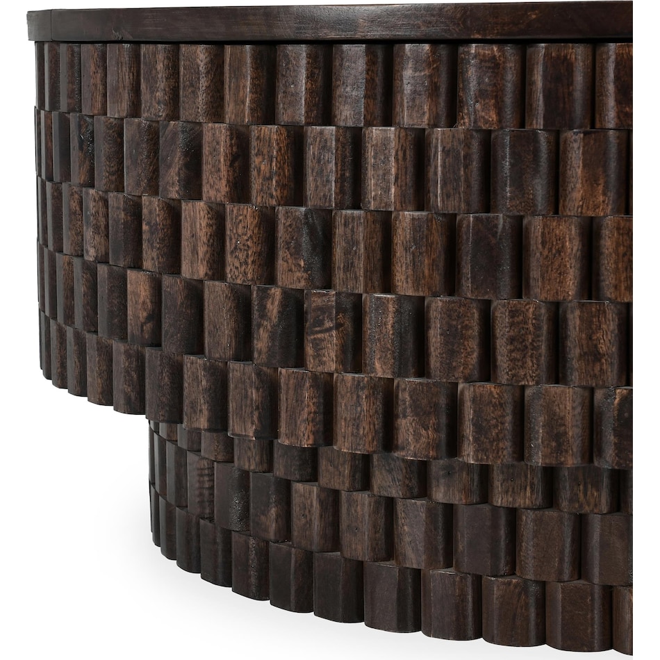 redford chat set bark brown cocktail table   