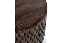redford chat set bark brown end table   