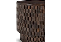 redford chat set bark brown end table   