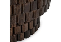 redford chat set bark brown end table   