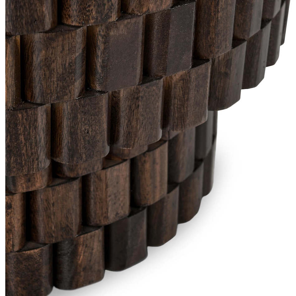 redford chat set bark brown end table   