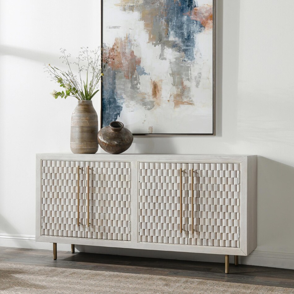 redford chat set coastal white accent cabinet   