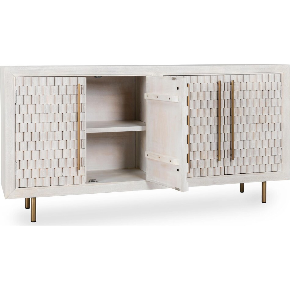 redford chat set coastal white accent cabinet   