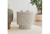 redford chat set coastal white end table   