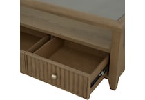 reece driftwood cocktail table casters   