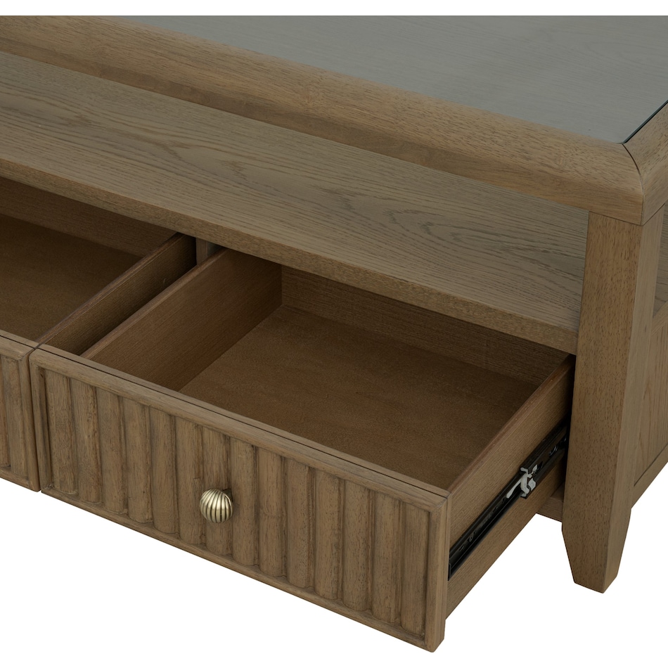 reece driftwood cocktail table casters   