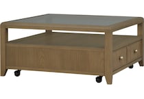 reece driftwood cocktail table casters   