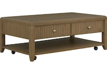 reece driftwood cocktail table casters   