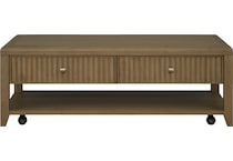 reece driftwood cocktail table casters   