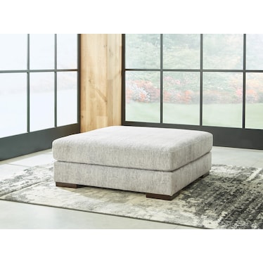 Regent Park Oversized Accent Ottoman - Pewter Regent Park Oversized Accent Ottoman - Pewter
