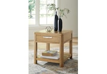 rencott light brown end table   