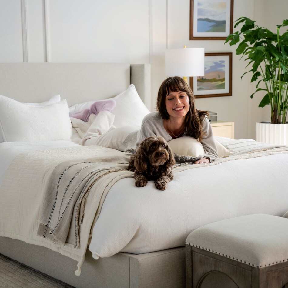 restore soft hybrid grey mattress cal king   