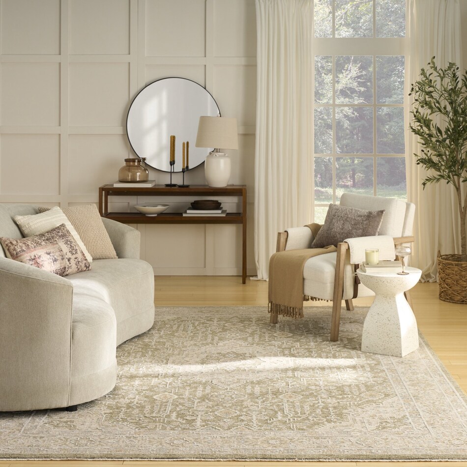 retreat  green vintage rug meduim   