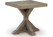 revare beach beige end table   
