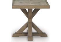 revare beach beige end table   