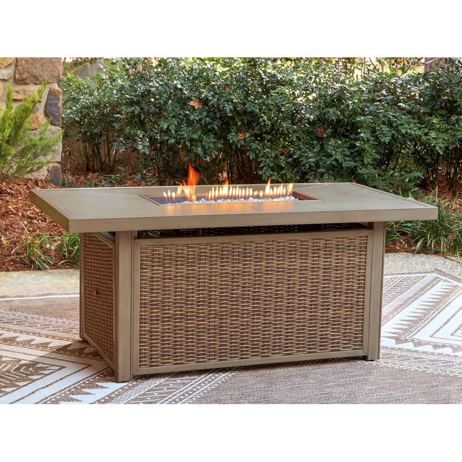 revare beach beige fire pit   