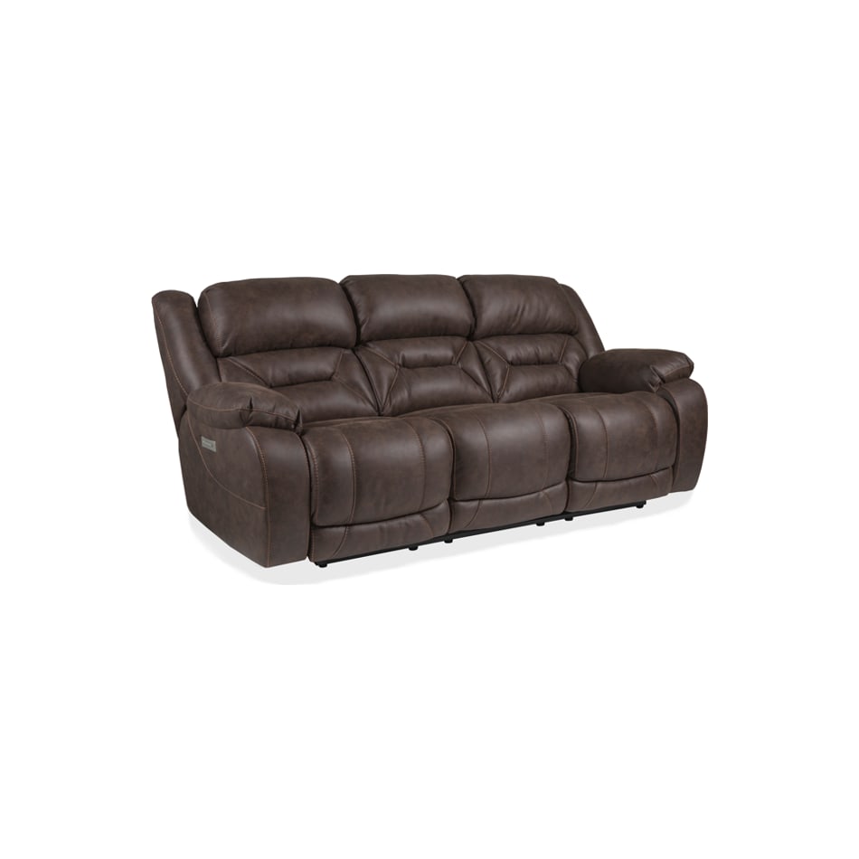 rhodes walnut power reclining sofa   