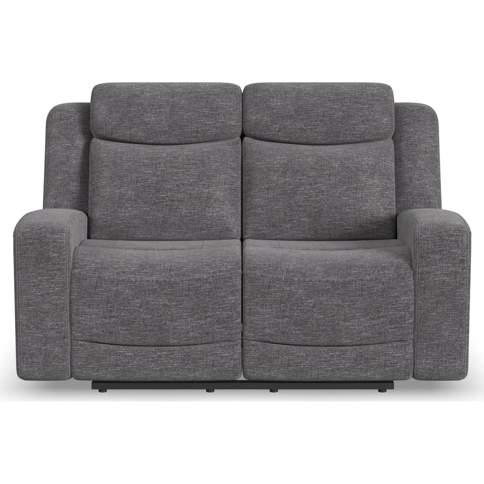 richland grey power reclining loveseat   