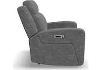 richland grey power reclining loveseat   