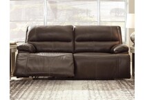 ricmen power leather reclining sofa   