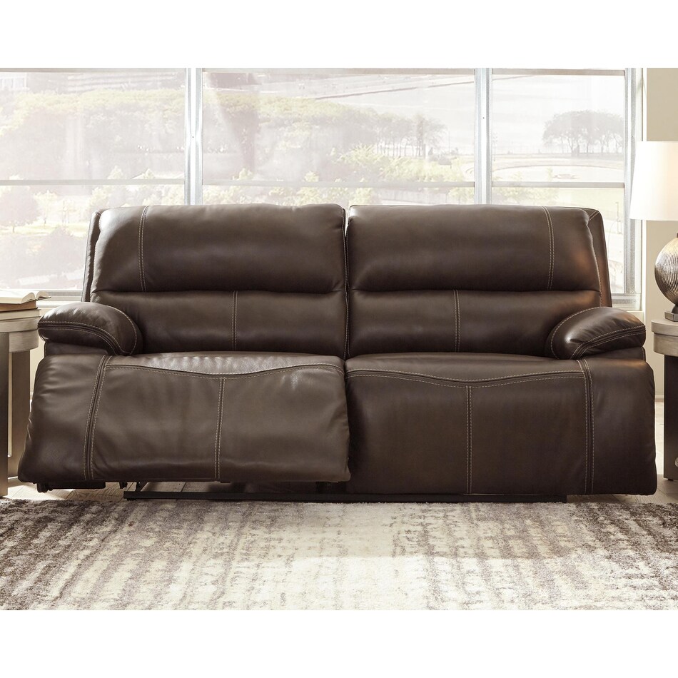 ricmen power leather reclining sofa   