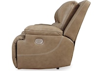 ricmen putty leather reclining loveseat   