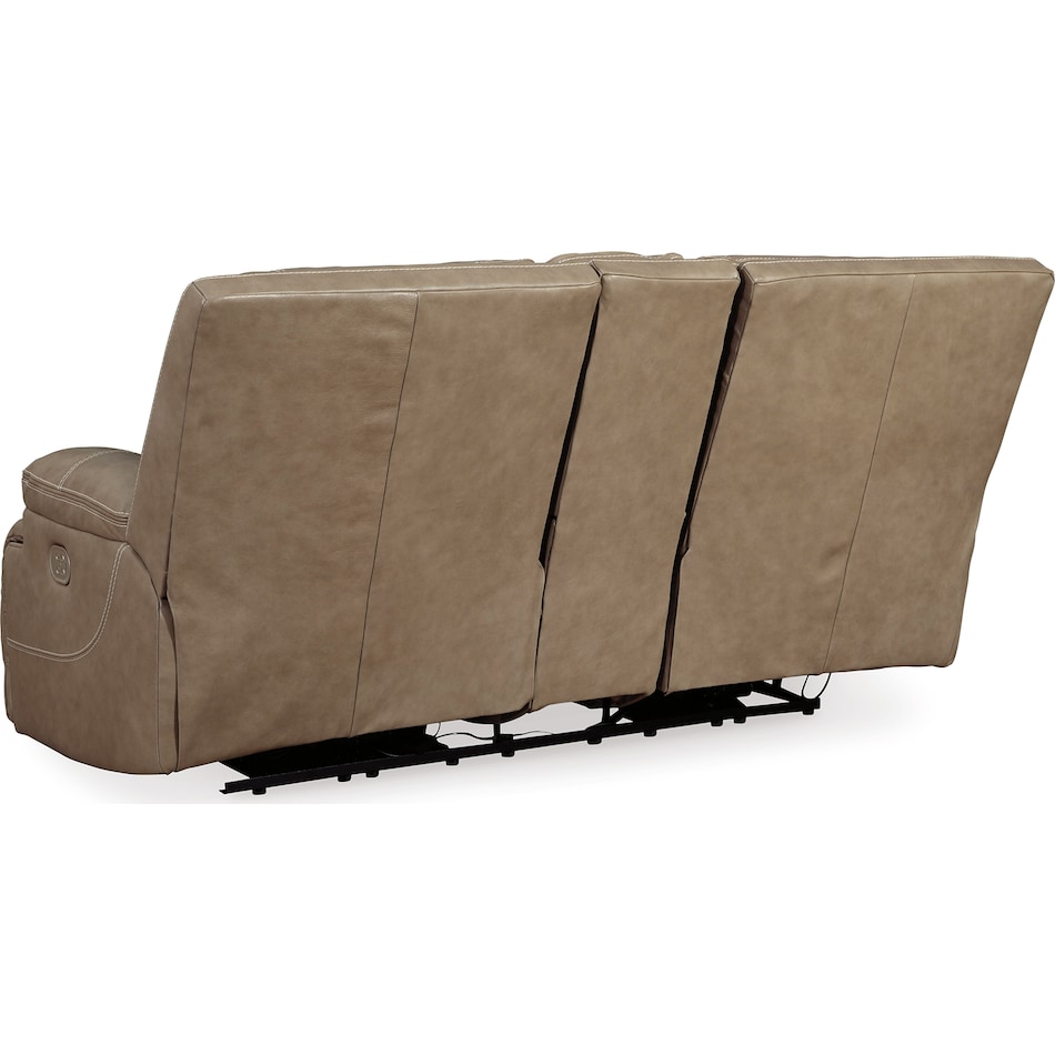 ricmen putty leather reclining loveseat   