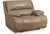 ricmen putty power leather recliner   