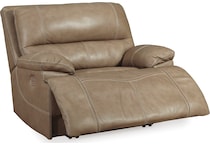 ricmen putty power leather recliner   